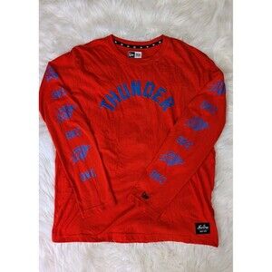 Oklahoma City Thunder Red Long Sleeve Shirt Size XL New Era